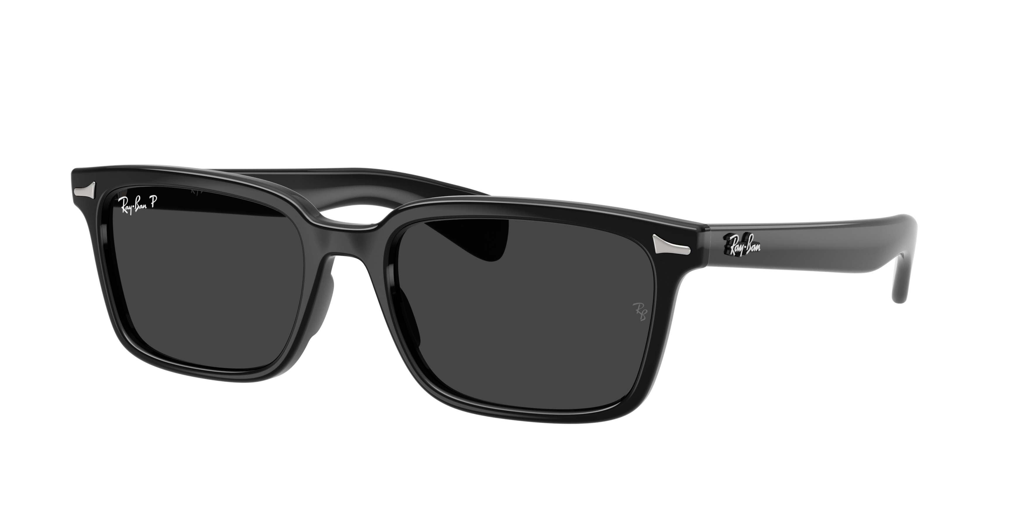 Ray-Ban Brunel Black Polarized Sunglasses - Black - BLACK